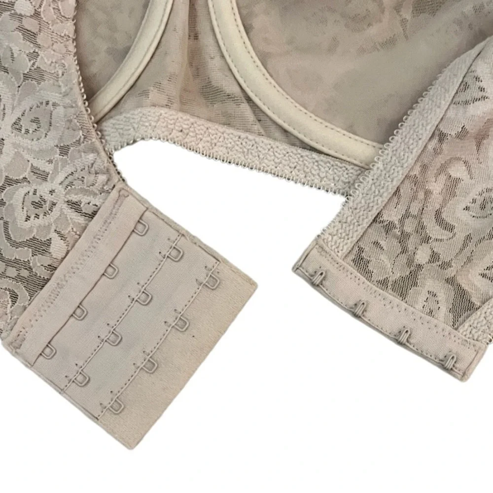 Bali 40DD Lace Bra Rosewood Smooth Lift Underwire Natural Tan Nude Beige